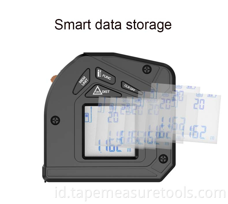 Layar besar Multifungsi laser pita pengukur dengan USB charge 40m Laser Range Tape Penggaris Pengukur Jarak Elektronik